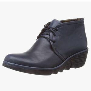 Fly London Pert Leather wedge ankle boot lace up‎